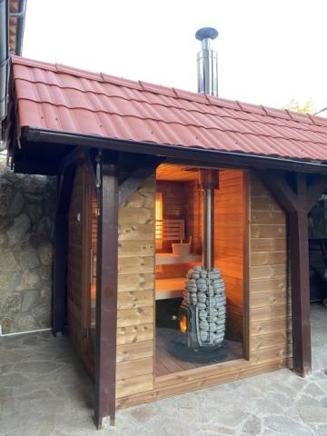 HUUM Thru-Ceiling Chimney Kit Sauna Wood Stove Chimney Set, Thru-Ceiling