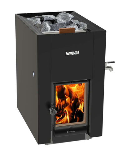 Harvia Linear 22 Green Flame GreenFlame Series, 15.7 kW Wood Sauna Stove