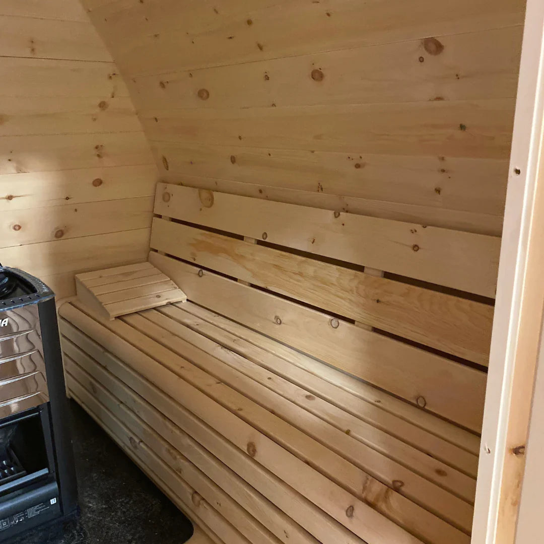 True North Large Pod Outdoor Sauna - Red Cedar, White Cedar, Pine Wood