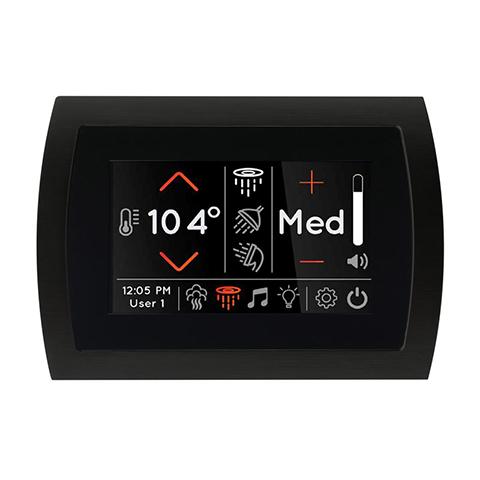 Thermasol STCM Steam Shower Control, 5" Touchscreen, Contemporary Flushmount