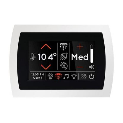 ThermaSol STC SignaTouch 5" Smart Touchscreen Steam Shower Control, Modern Recessed