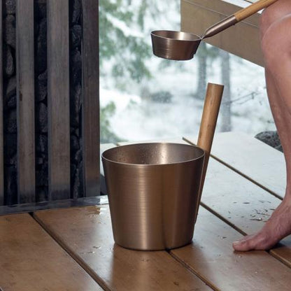 Rento Sauna Ladle, Aluminum w/ Thermo-Bamboo