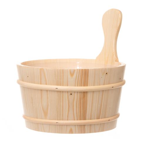 Rento 4Living Sauna Bucket, Spruce, Straight Handle, 4L