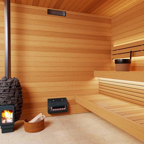 Saunum AirSolo Wall AirSolo Series, In-Wall Sauna Temp & Steam Equalizer, Adj Height