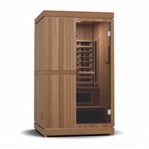 Finnmark FD-4 Trinity Infrared & Steam Sauna Combo 2-Person Home Sauna with Infrared & Traditional Heater